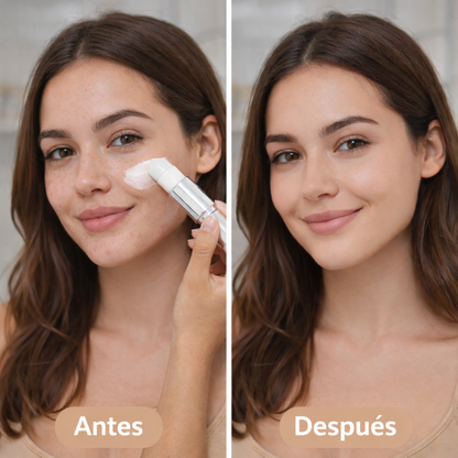 Base de Maquillaje Color-Changing 2-en-1 con Brocha